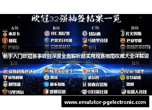 新手入门欧冠赛事级别深度全面解析超实用观赛指南权威大全详解读